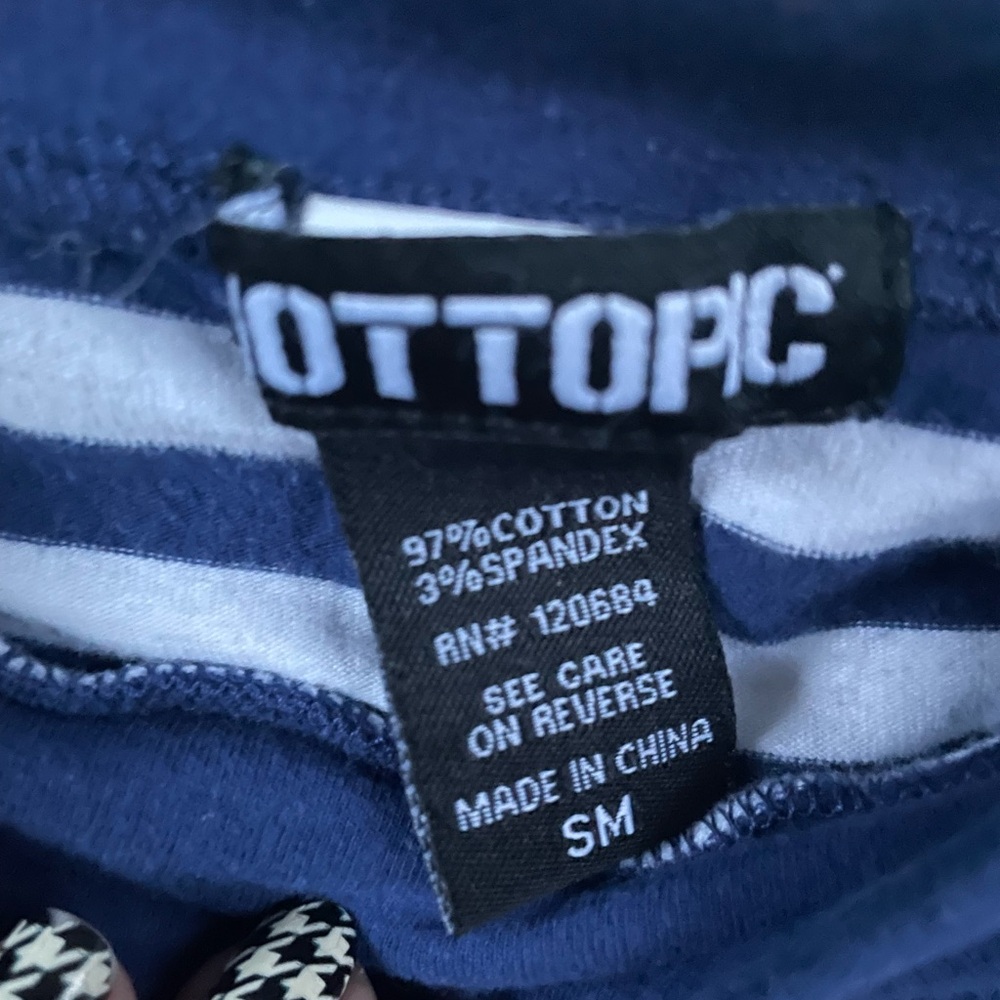 Hot Topic Nautical Striped Top - Picture 3 of 4